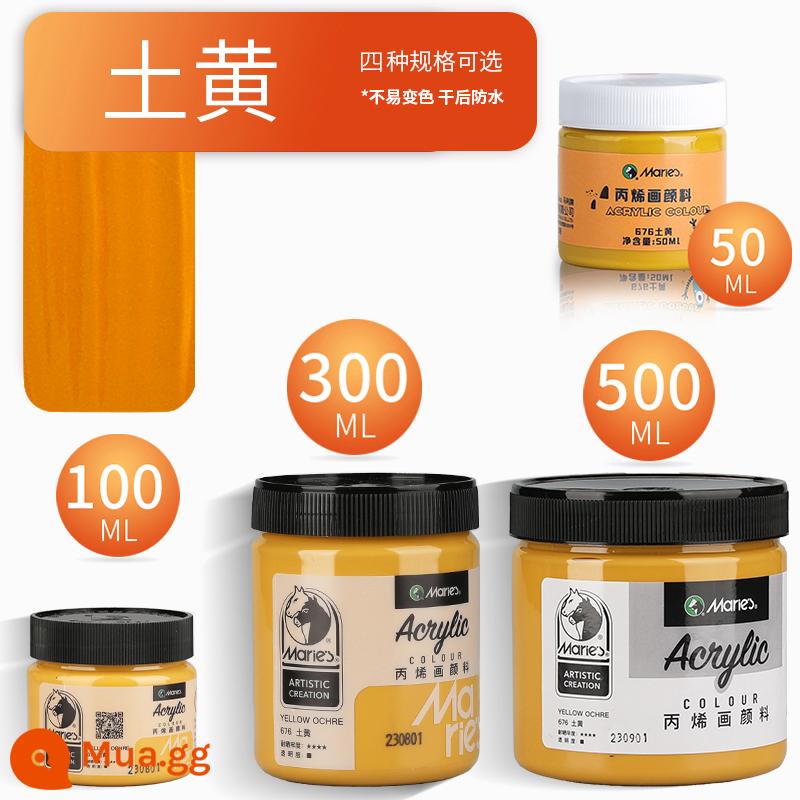 Sơn acrylic thương hiệu Marley 500ml chai lớn trắng đen 300 vàng sơn tường đặc biệt chống nước pha loãng sơn thuốc nhuộm tranh tường vẽ tay màu không phai graffiti kem chống nắng trẻ em tự làm - kaki/mới