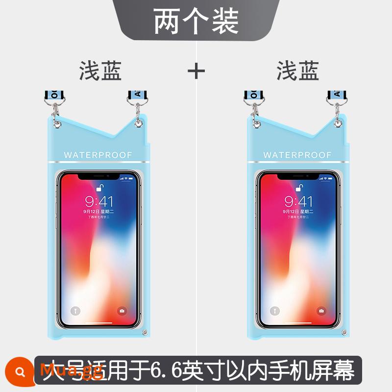 Thích hợp cho túi chống nước điện thoại di động Huawei Mate40Pro30X2E20 với vỏ lặn trong suốt màn hình cảm ứng để giao hàng - Size lớn [Xanh nhạt] Giảm giá bộ 2 bộ ^_^ Lưu ý, màu sắc có thể thay đổi