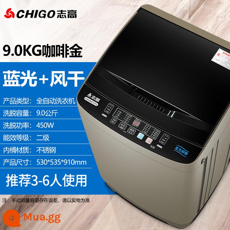 Zhigao 7.5/8,5 kg Máy giặt đầy đủ -Nội thất cho thuê ký túc xá nhỏ trẻ em cho trẻ em - ⒐kg phong cách khô thoáng ánh sáng xanh vàng