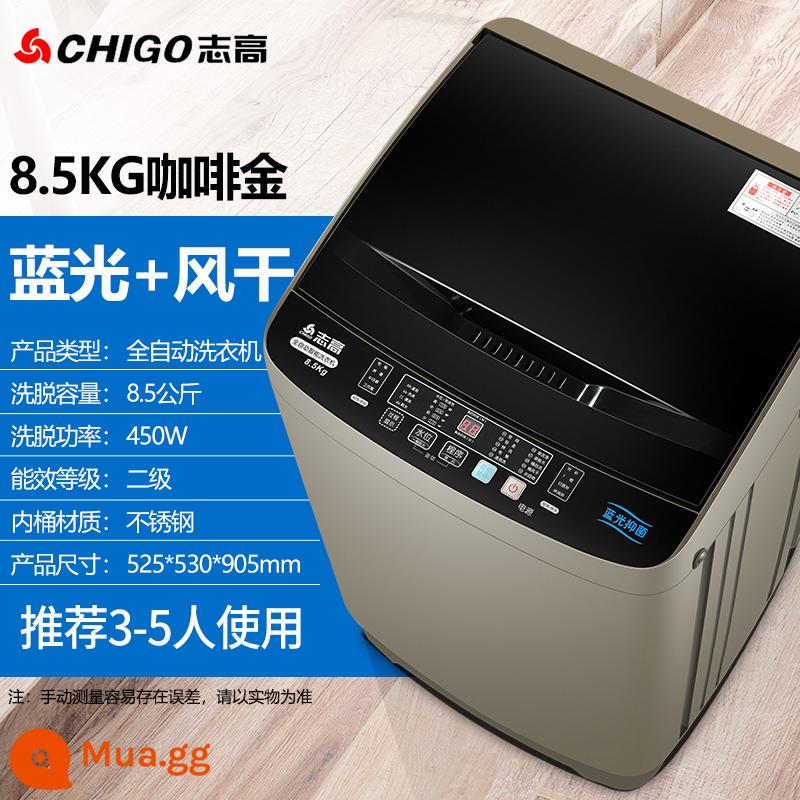 Zhigao 7.5/8,5 kg Máy giặt đầy đủ -Nội thất cho thuê ký túc xá nhỏ trẻ em cho trẻ em - ⒏⒌kg vàng xanh phơi khô