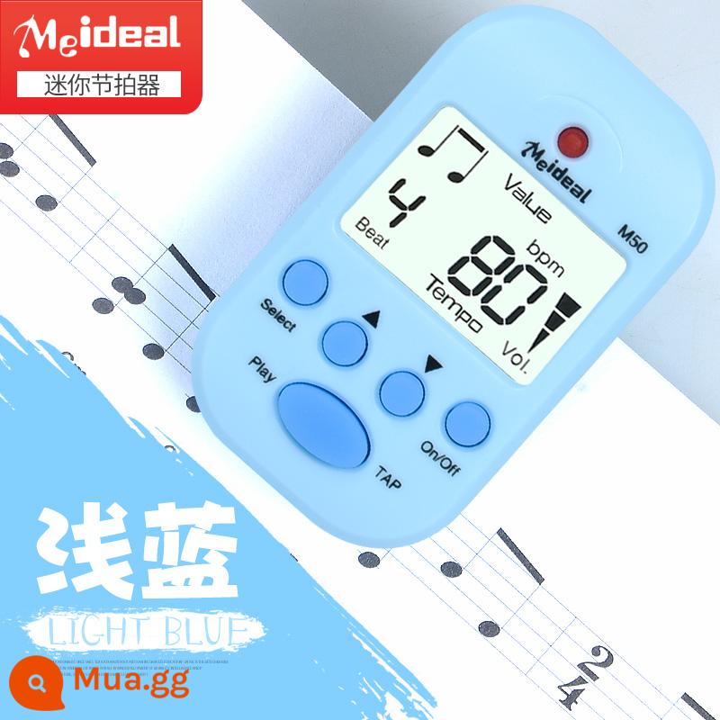 Tuyệt Vời Sĩ M50 Mini Máy Nhịp Nhạc Cụ Điện Tử Đa Năng Máy Nhịp Đàn Piano Đàn Violin Guzheng Nhịp Điệu - xanh nhạt