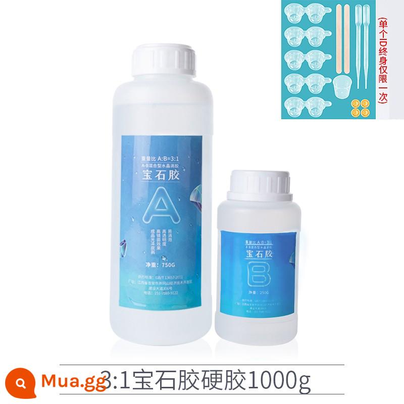 Epoxy tự làm keo pha lê handmade sông bàn chất liệu nhựa epoxy keo trong suốt cao mẫu nhanh khô keo AB - Keo đá quý 3:1, keo cứng 1kg (Ưu tiên thu mua)