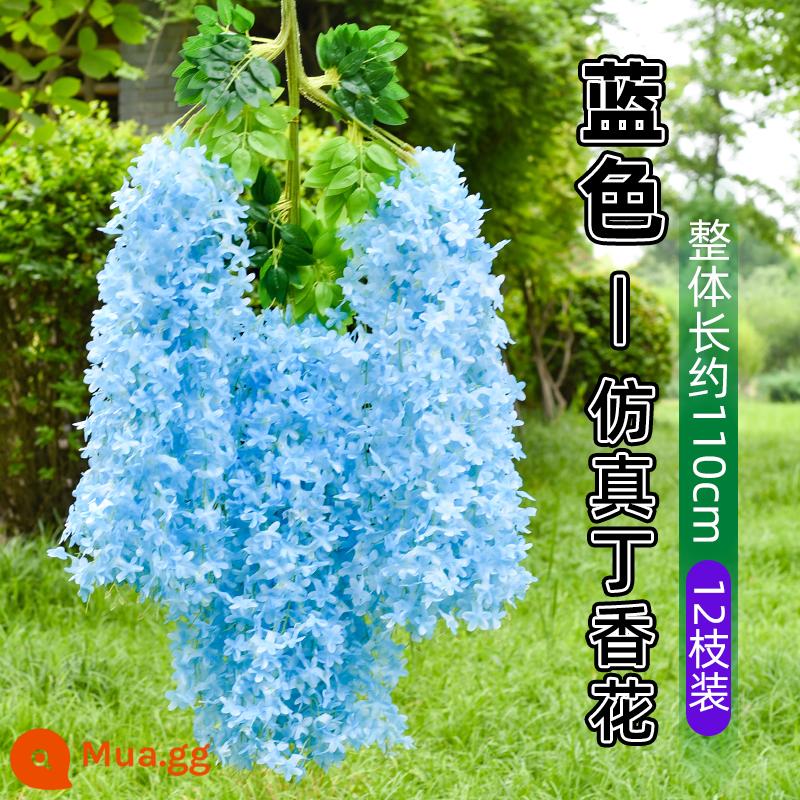 Mô phỏng Wisteria hoa hoa giả tím treo trần hoa cây nho trong nhà trang trí đám cưới mây nhựa dải hoa cây nho - Giỏ hoa tử đằng mã hóa mới màu (6 chiếc)