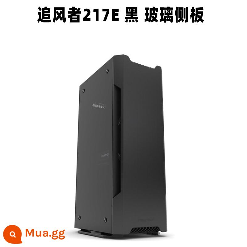 Chaser 217 A Air E V2 XE mini itx bên thông qua argb làm mát bằng nước máy tính để bàn máy chủ nhỏ hộp nhôm - Mặt bên bằng kính cường lực màu đen Obsidian 217E