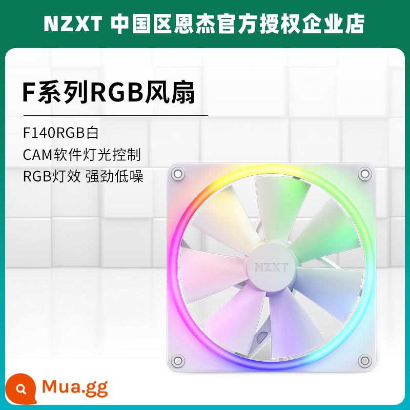 NZXT Enjie F120 F140 P Q RGB đen trắng im lặng áp suất gió thể tích không khí kiểm soát nhiệt độ nước làm mát quạt làm mát - Đĩa đơn màu trắng F140RGB có kèm bộ lọc bụi