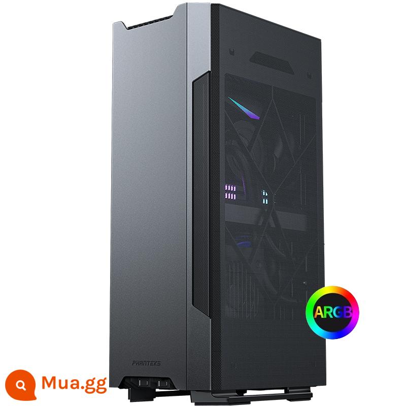 Chaser 217 A Air E V2 XE mini itx bên thông qua argb làm mát bằng nước máy tính để bàn máy chủ nhỏ hộp nhôm - Mặt bên bằng vải màu xám hợp kim titan 217A V2