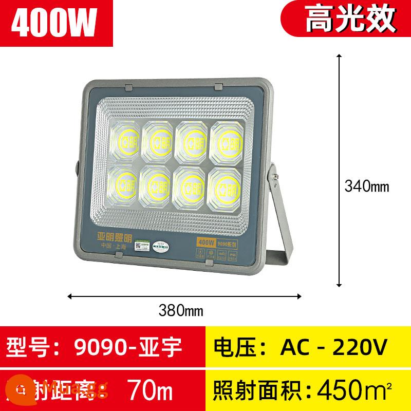 Đèn pha LED Yaming ngoài trời chống nước siêu sáng nhà xưởng chiếu sáng 600 watt đèn pha sân vận động biển quảng cáo - Yaming-9090 model-chip LED ánh sáng trắng 400w + chống thấm nước + 95%