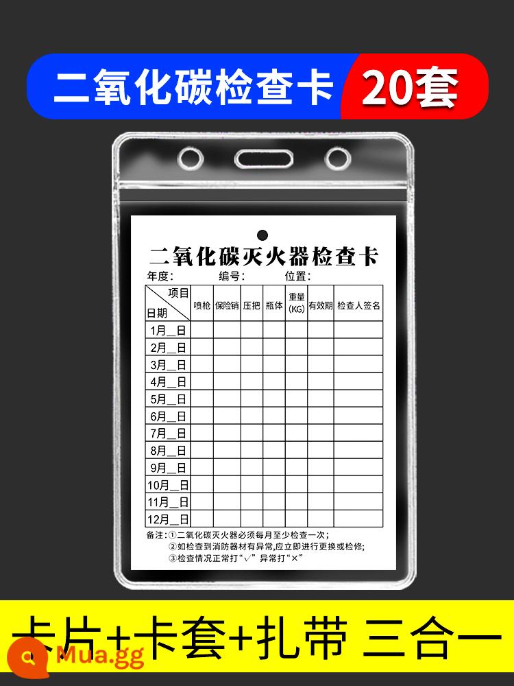 Thẻ kiểm tra bình chữa cháy thẻ hồ sơ thiết bị chữa cháy thẻ kiểm tra điểm thẻ đăng ký dấu hiệu nhận dạng lửa vòi cứu hỏa bộ thẻ trong suốt thẻ kiểm tra định kỳ hàng tháng hộp cứu hỏa nhãn kiểm tra hàng năm nhãn dán tùy chỉnh - 20 bộ/thẻ kiểm tra bình chữa cháy carbon dioxide (một mặt) + tay áo thẻ + cà vạt