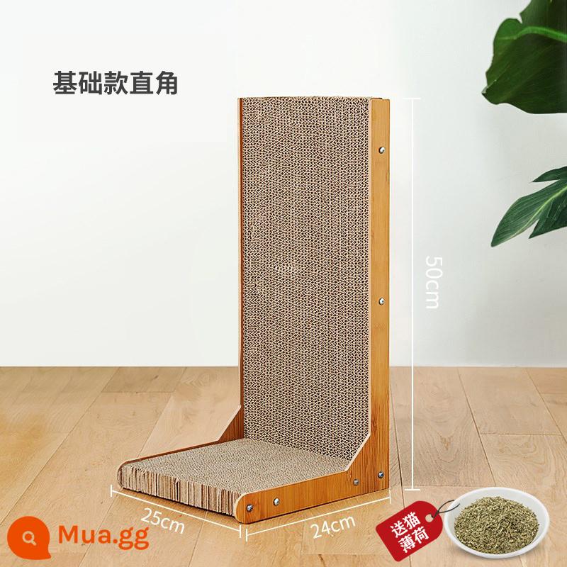 Cat Grabbing Tấm L -type đứng -Up Wear -Resistant Dandruff Three -Sdimensional Grabbing Lớn Paper Cat Claw Board Board Cat Products - BC lớn cơ bản có rãnh hình chữ L + bạc hà mèo [có sẵn hai mặt].