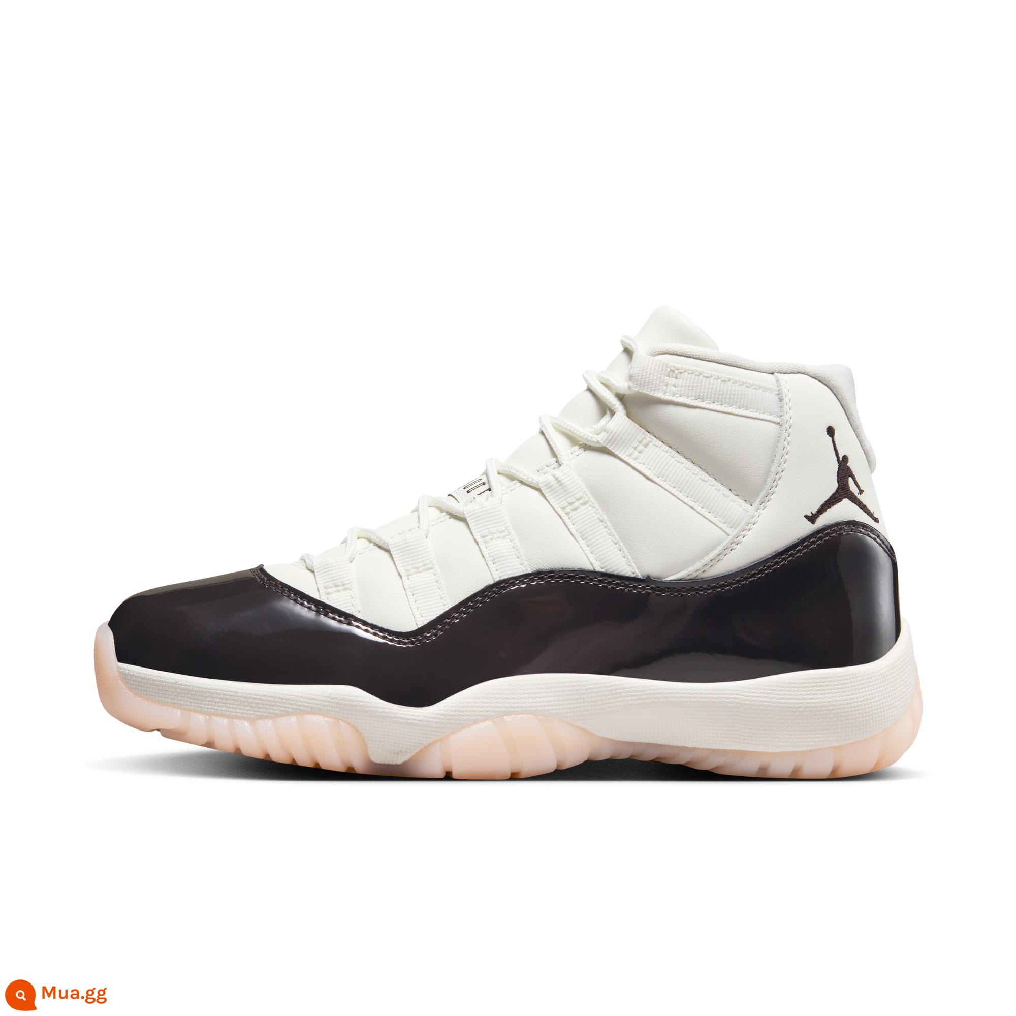 Giày thể thao nữ Nike Jordan AJ11 chính hãng của Jordan Giày thể thao mùa đông đệm nhẹ và bền AR0715 - 101 cánh buồm trắng/nâu nhung/hồng nhạt khí quyển