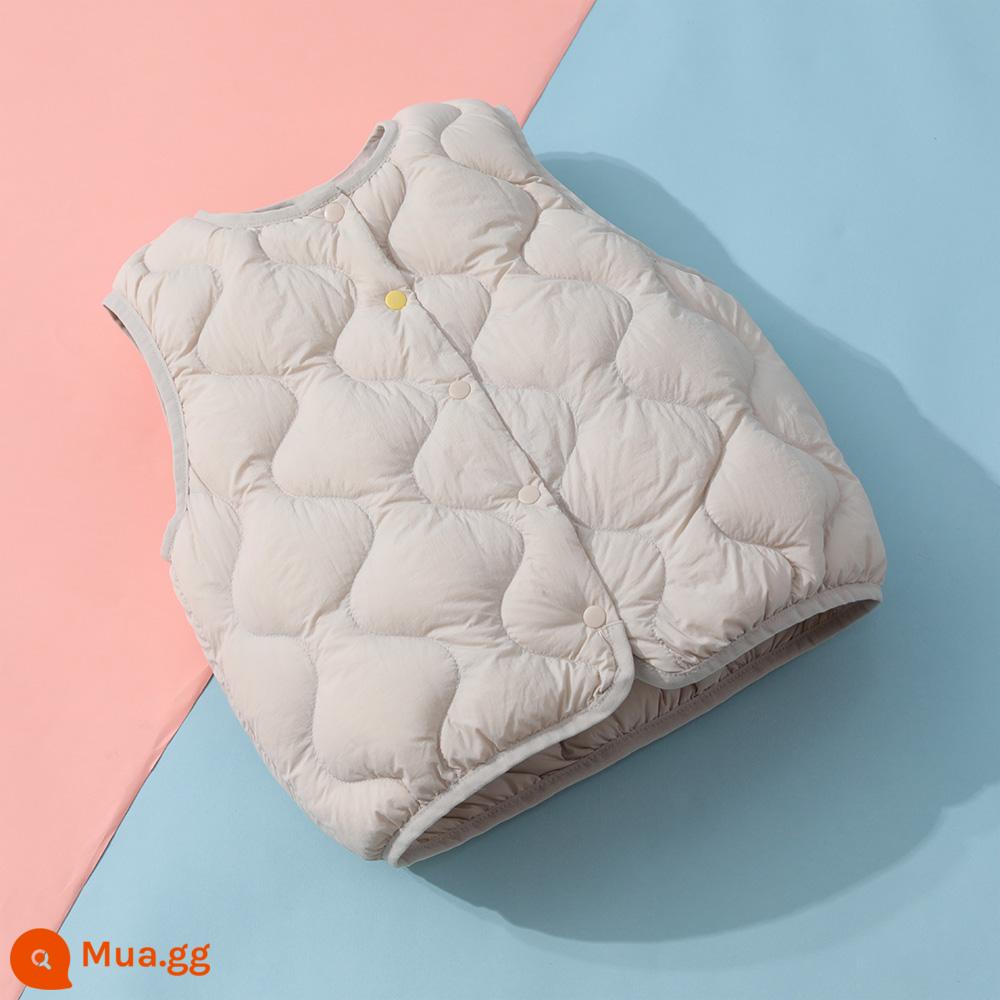 Áo vest trẻ em nhẹ và mỏng Yalu Áo lót trẻ em vừa và lớn Áo lót trẻ em bé trai và bé gái Mặc ngoài mùa thu đông - Phong cách bầu trắng