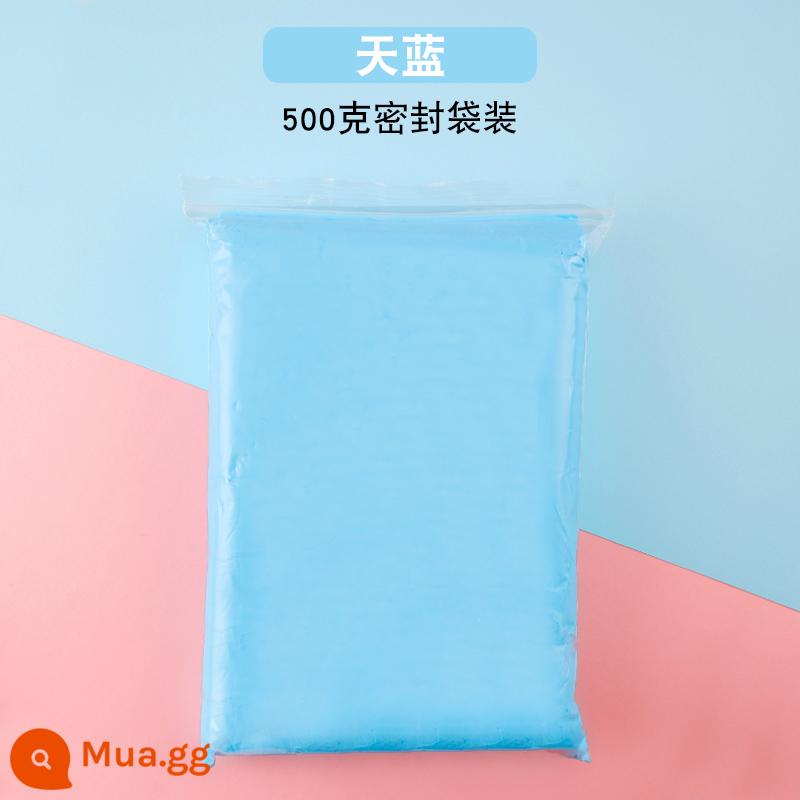 Đất siêu nhẹ 500g màu bùn túi lớn tự làm gương handmade không gian bùn plasticine đất sét nhẹ gói lớn 500g - trời xanh