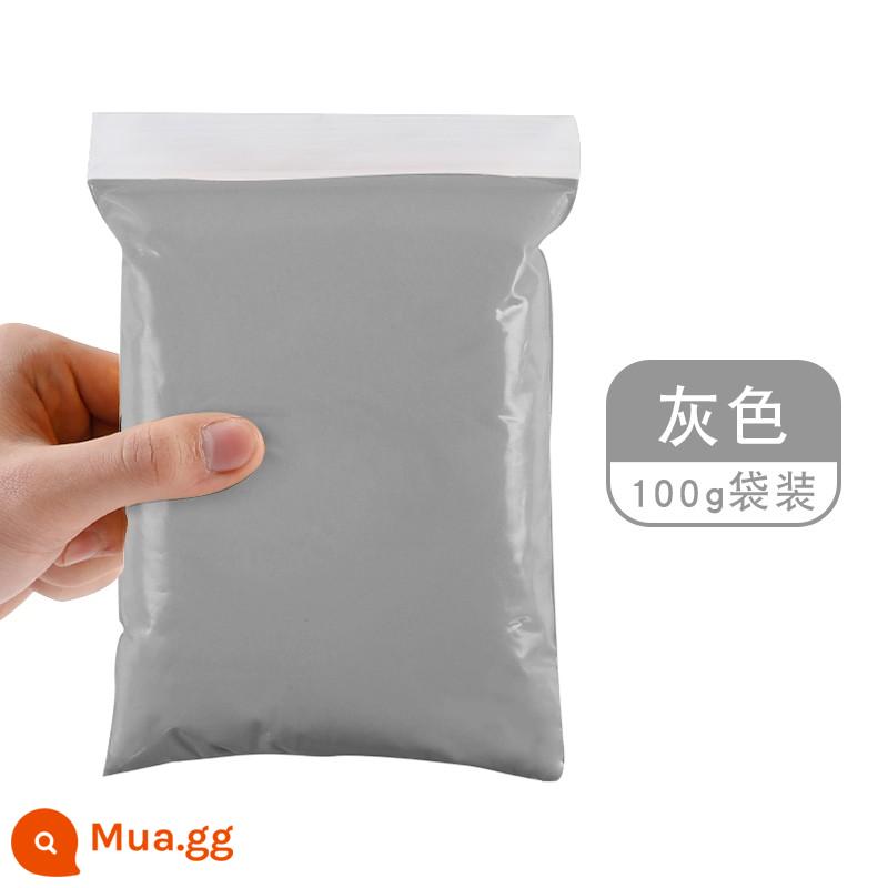 Đất siêu nhẹ 500g màu bùn túi lớn tự làm gương handmade không gian bùn plasticine đất sét nhẹ gói lớn 500g - Xám 100g