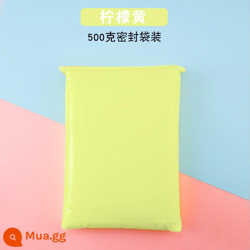 Đất siêu nhẹ 500g màu bùn túi lớn tự làm gương handmade không gian bùn plasticine đất sét nhẹ gói lớn 500g - Màu vàng chanh