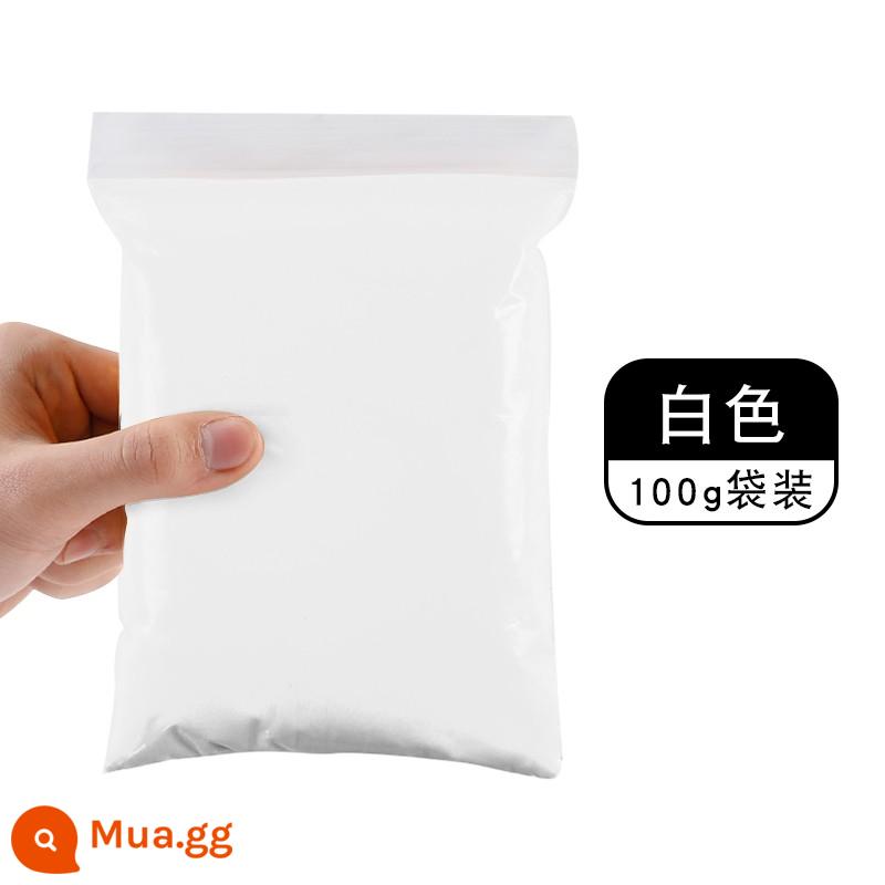 Đất siêu nhẹ 500g màu bùn túi lớn tự làm gương handmade không gian bùn plasticine đất sét nhẹ gói lớn 500g - Trắng 100g