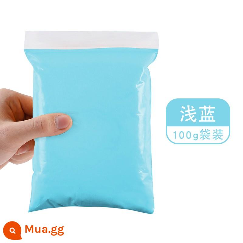 Đất siêu nhẹ 500g màu bùn túi lớn tự làm gương handmade không gian bùn plasticine đất sét nhẹ gói lớn 500g - Màu xanh nhạt 100g