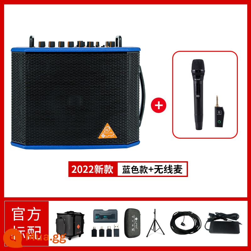 Khối Rubik Magic 3 Magic 3 Loa PlusX Hộp Điện Đàn Guitar Gỗ Ngoài Trời Sạc Guitar Chơi Và Hát Âm Thanh Karaoke Di Động - Phiên bản plusX màu xanh 2022 + một micro gốc