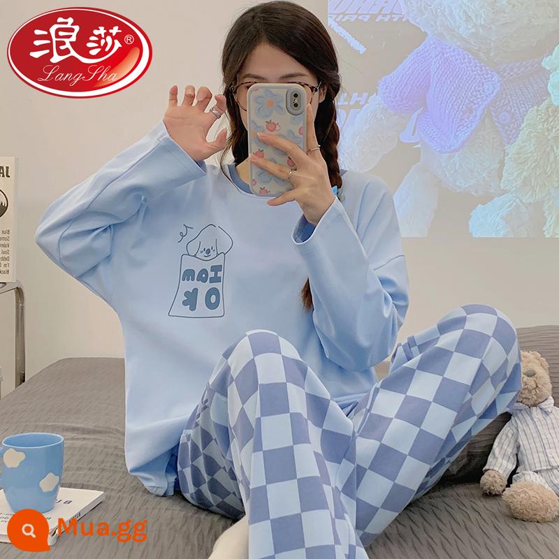 2023 Bộ Đồ Ngủ Mới Cho Nữ Xuân Thu Cotton Nguyên Chất Dài Tay Nữ Trẻ Trung Học Sinh Trung Học Hoạt Hình Thường Ngày Mặc Ở Nhà mùa Thu - D63036#