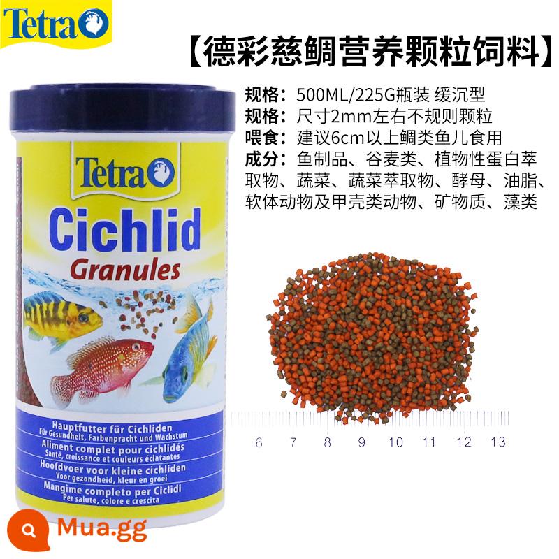 Đức Decai bảy màu cá thần tiên thức ăn viên đặc biệt cho cá cichlid ba hồ tăng cường màu sắc tự nhiên cho cá nhiệt đới hạt thức ăn cho cá - Thức ăn dinh dưỡng Cichlid 500ML/225g Thời hạn sử dụng 24 năm và tháng 8