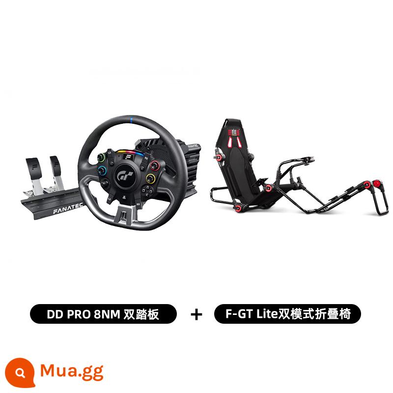 Spot FANATEC Gran Turismo DD Pro giả lập đua xe trực tiếp vô lăng PS5 ddpro - DD PRO 8NM bàn đạp đôi + Ghế gấp F-GT Lite có sẵn miễn phí vận chuyển