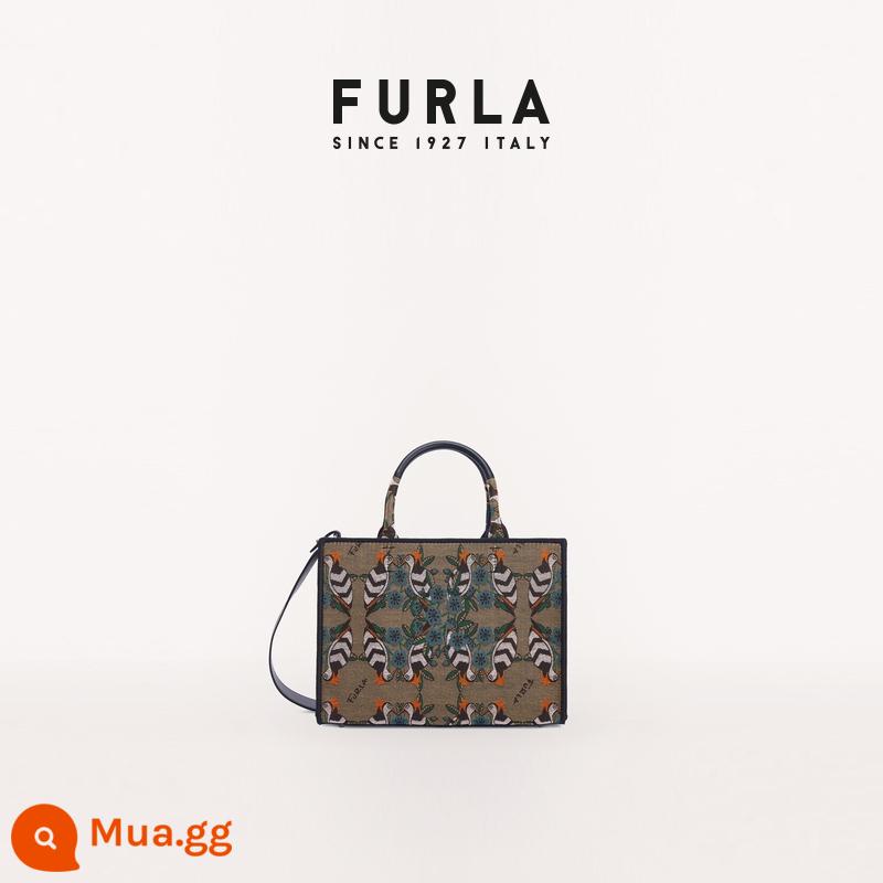 [Quà tặng năm mới] Túi tote nữ bằng vải Jacquard dập nổi vải Jacquard FurlaOpportunity - màu nâu sẫm