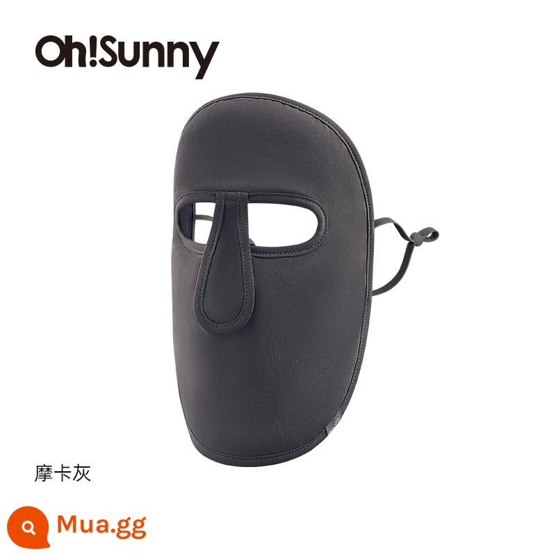 Khẩu trang chống nắng ohsunny full face bảo vệ cổ mỏng chống tia UV mặt thoáng khí mặt nạ bạch tuộc Kini che nắng - Mẫu Kem Chống Nắng Mocha Grey-Basic (Thiết Kế Hai Lớp)