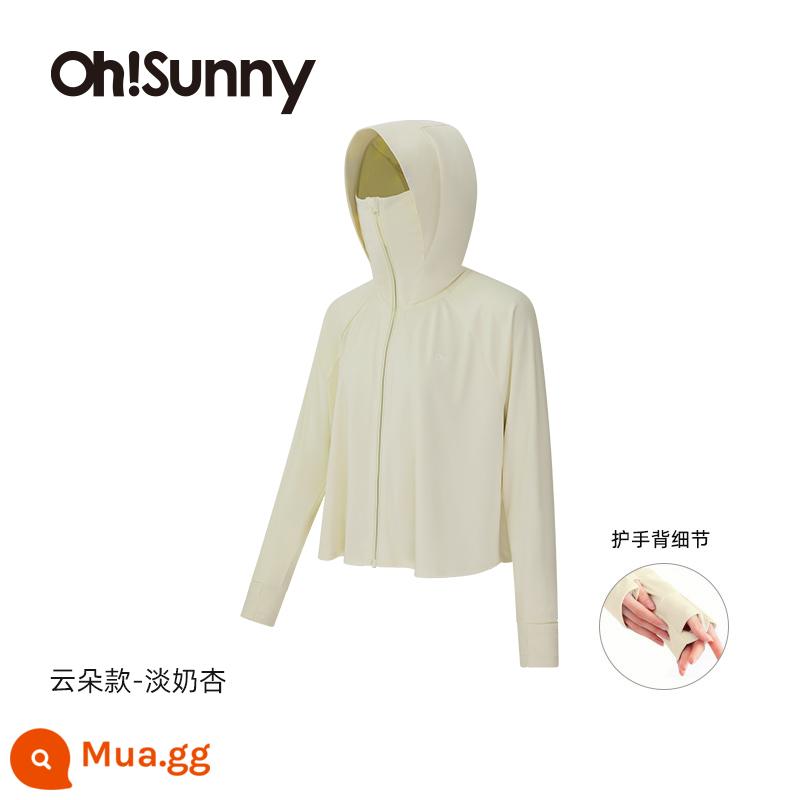 [Phong cách giống như ngôi sao Sun Qian] Quần áo chống nắng ohsunny dành cho nữ, sợi nguyên bản chống tia cực tím, mây thoáng khí, bảo vệ tay - Mây Phong Cách-Sữa Mơ