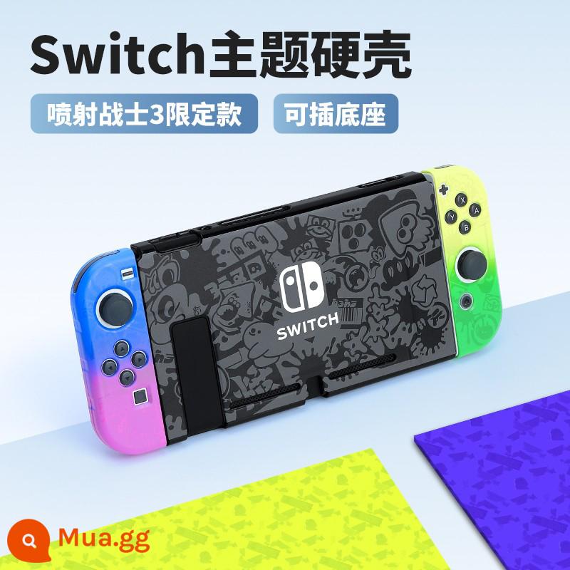 Vỏ bảo vệ Nintendo Switch Vỏ bảo vệ switcholed đế cắm được tay cầm ns vỏ hai mảnh vỏ silicon vỏ mềm phụ kiện màn hình oled riêng biệt nhãn dán nslite vỏ cứng mờ - Hộp cứng Switch mới nâng cấp [Splatoon 3 phiên bản giới hạn] đi kèm film + nắp