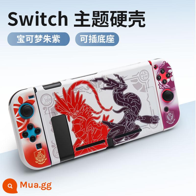 Vỏ bảo vệ Nintendo Switch Vỏ bảo vệ switcholed đế cắm được tay cầm ns vỏ hai mảnh vỏ silicon vỏ mềm phụ kiện màn hình oled riêng biệt nhãn dán nslite vỏ cứng mờ - Hộp cứng Switch mới nâng cấp [Bao Ke Meng Vermilion White Color Edition] đi kèm phim + nắp