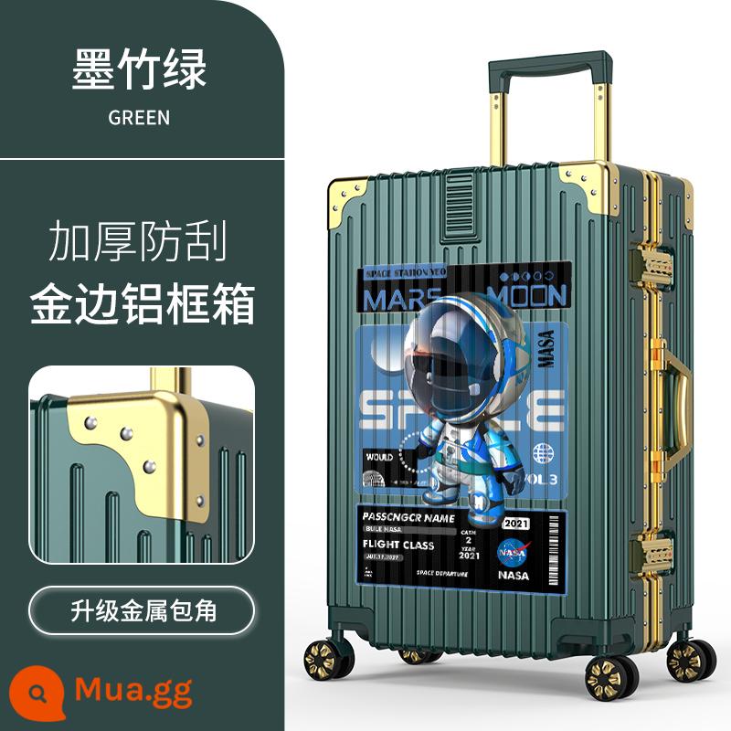 Hộp hành lý mới của Nans Astronomy Box nữ Tie Box Hộp da 20 inch Mật khẩu là mạnh mẽ, bền và dày - Phi hành gia đầu to bên trái ▲ khung vàng ▲ viền vàng xanh