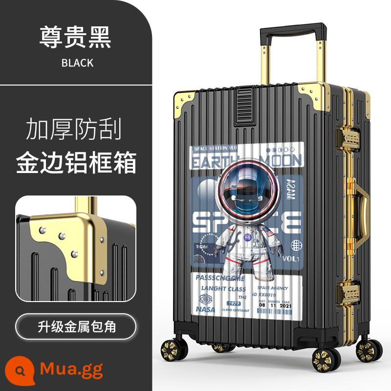 Hộp hành lý mới của Nans Astronomy Box nữ Tie Box Hộp da 20 inch Mật khẩu là mạnh mẽ, bền và dày - Phi hành gia đầu to trong ▲ khung vàng ▲ viền vàng đen