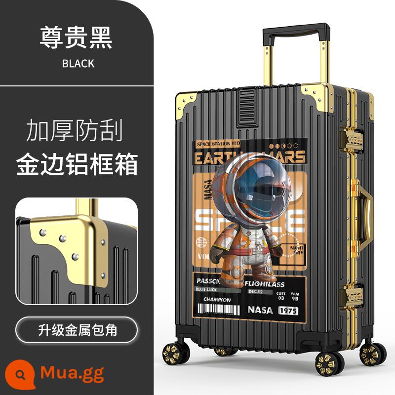 Hộp hành lý mới của Nans Astronomy Box nữ Tie Box Hộp da 20 inch Mật khẩu là mạnh mẽ, bền và dày - Phi hành gia đầu to bên phải ▲ khung vàng ▲ viền vàng đen