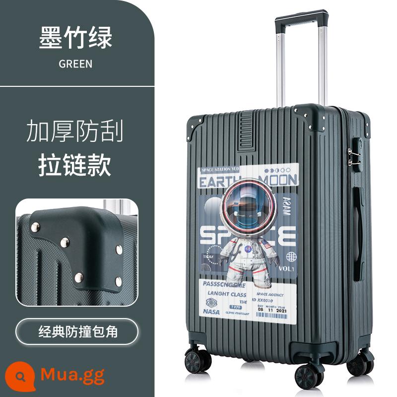 Hộp hành lý mới của Nans Astronomy Box nữ Tie Box Hộp da 20 inch Mật khẩu là mạnh mẽ, bền và dày - Phi hành gia đầu to Trung bình★Zipper★Tre đen xanh