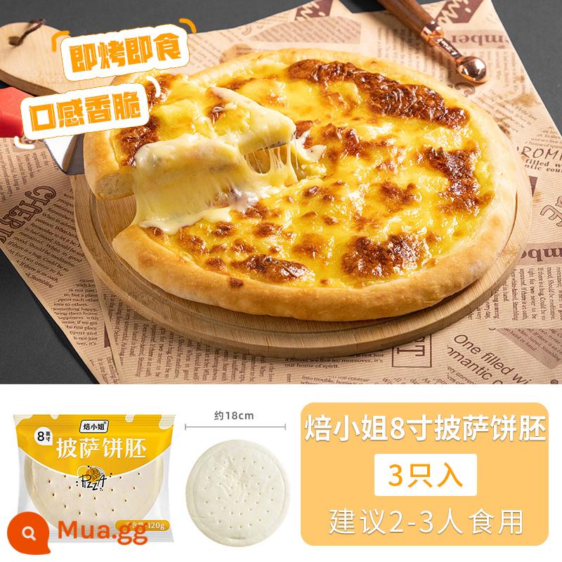 Đế pizza bán thành phẩm phôi pizza 6 8 9 inch vỏ bánh pizza nguyên liệu làm bánh tại nhà - Đế pizza 8 inch*3 miếng