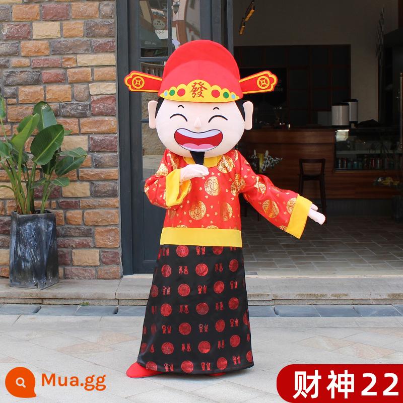 God of Wealth Cartoon Doll Quần áo năm mới Linh vật người lớn đi bộ Đường đi bộ Puppet Performance Hiệu suất Máy chủ búp bê - Thần tài 22