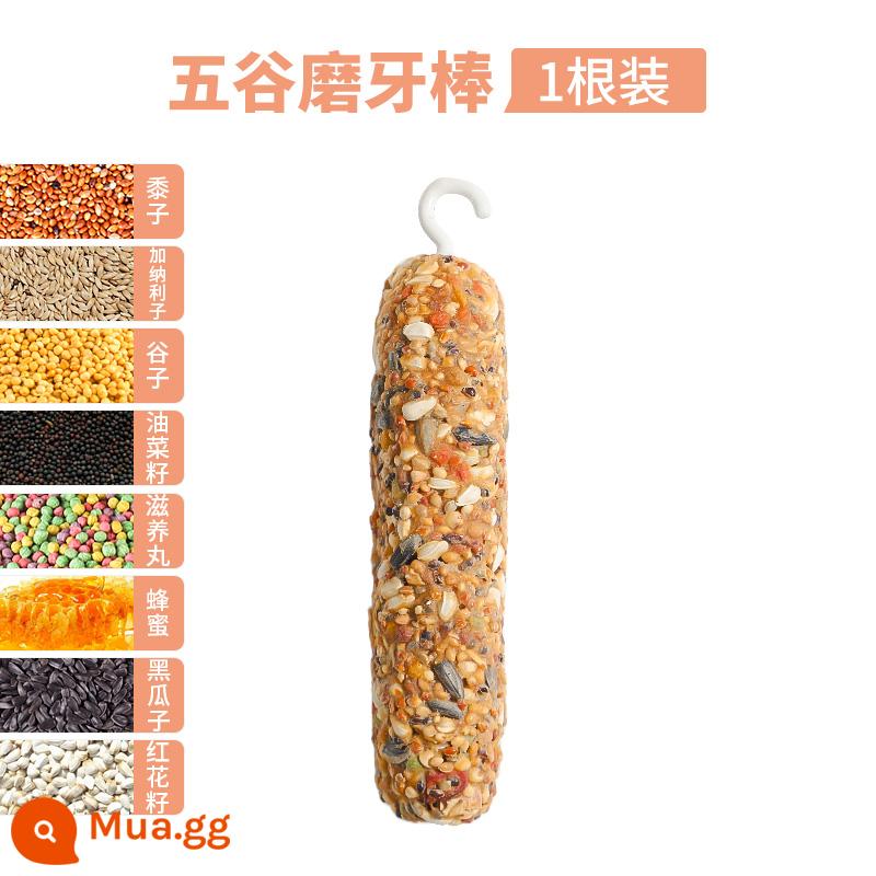 Vẹt răng hàm dính da hổ phượng hoàng đen hoa mẫu đơn miệng mài snack huấn luyện thưởng thức ăn nhai đồ chơi chim tiếp liệu - Que mọc răng làm từ ngũ cốc nguyên hạt cho vẹt x1 (Bổ sung canxi và tăng cường xương)