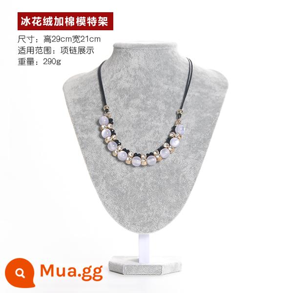 Băng Ngõ Vòng Cổ Đỡ Mặt Dây Chuyền Cổ Khuôn Trang Sức Đứng Hình Nộm Cổ Treo Trang Sức Vòng Cổ Giá Kệ - nhung băng 29cm