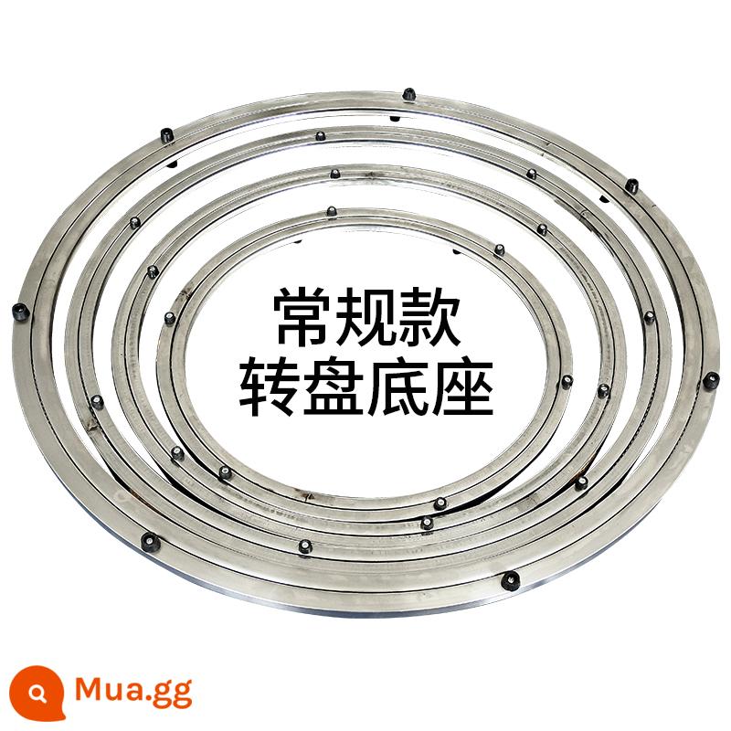 Bàn ăn khách sạn bàn tròn trục xoay bàn lẩu inox đế bàn xoay kính xoay tròn chịu lực - Đường kính 40cm, đường kính trong 34cm, khuyên dùng bàn xoay 60-70