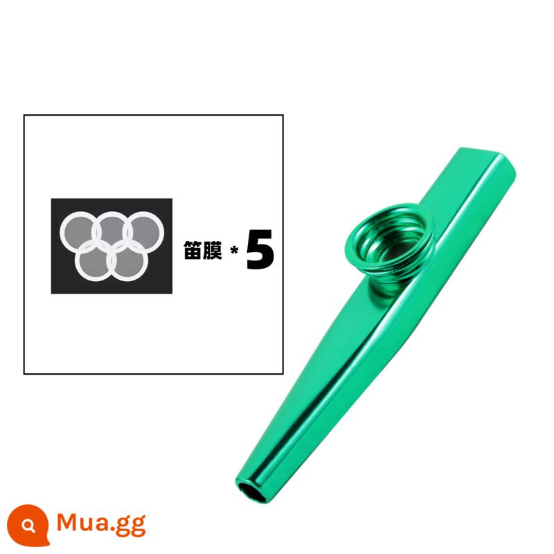 Kim loại Kèn kazoo số KAZOO đàn guitar ukulele đệm sáo nhạc cụ không được ưa chuộng sáo zuka đơn giản và dễ học - Màu xanh lá cây [phim sáo]