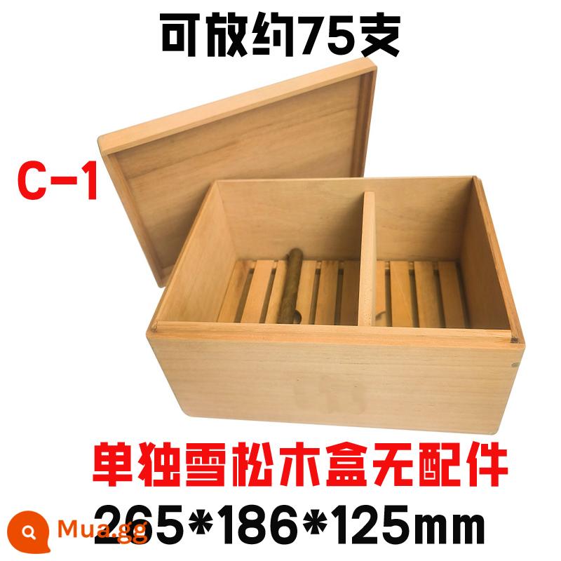 Humidor gỗ đặc nhập khẩu hộp gỗ tuyết tùng Tây Ban Nha hộp gỗ di động xì gà nhà sản xuất hộp tạo độ ẩm xì gà Chunhua - Hộp gỗ tuyết tùng 75 miếng 265*186*125MM