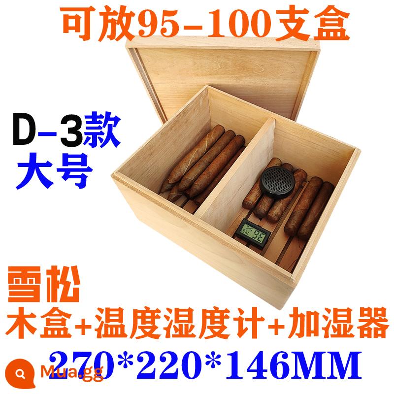 Humidor gỗ đặc nhập khẩu hộp gỗ tuyết tùng Tây Ban Nha hộp gỗ di động xì gà nhà sản xuất hộp tạo độ ẩm xì gà Chunhua - 100 hộp gỗ tuyết tùng + nhiệt kế + máy tạo độ ẩm 270*220*146MM