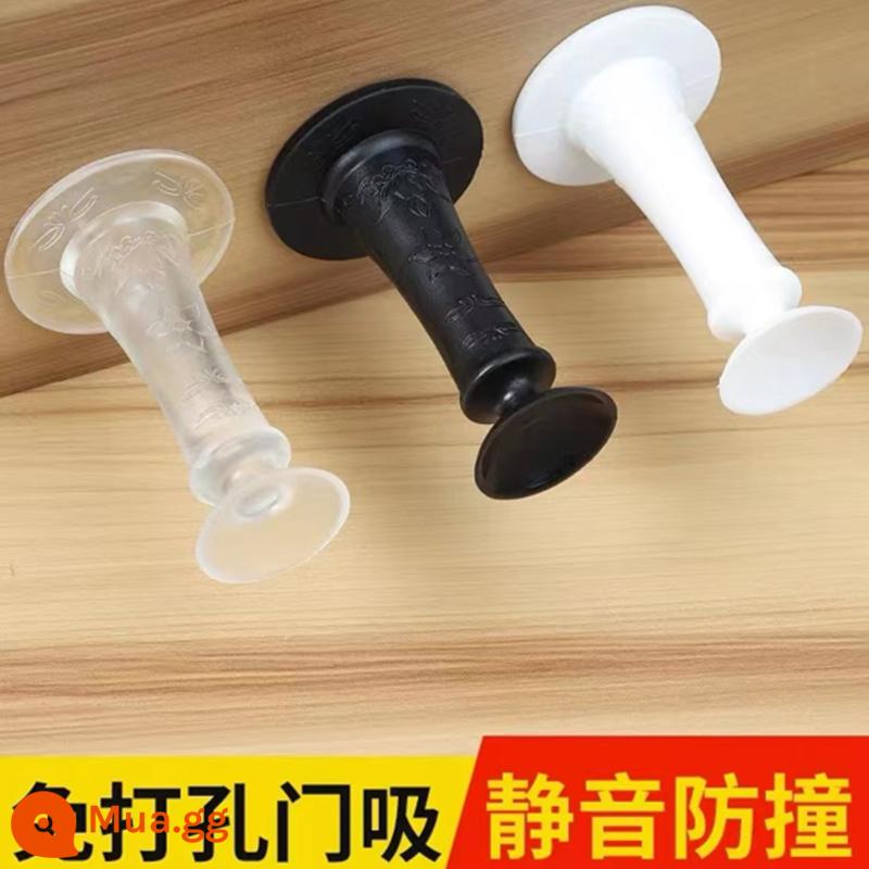 Cửa hút không đục lỗ chống va chạm hút mặt đất silicone cửa trên phòng thay đồ chặn cửa cửa va chạm miếng đệm chống va chạm cốc hút cửa cố định phía sau - tóc màu ngẫu nhiên