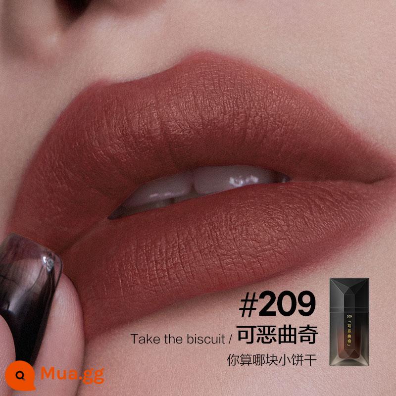 [Mua sớm Double 11] Nhật ký hoàn hảo Danh thiếp Lip Veil Velvet Lip Glaze Matte Lipstick Không phai và không dính vào cốc - Tập 209