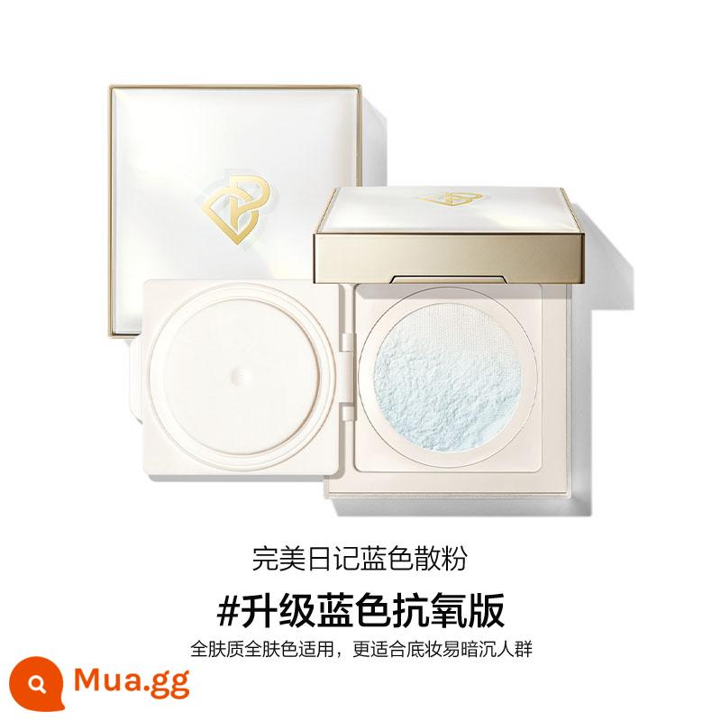 Perfect Diary Blue Loose Powder Chống oxy hóa Khóa màu Kiểm soát dầu Lớp trang điểm lâu trôi Phấn nén mật ong Dòng sản phẩm mùa đông mịn màng - Phiên bản chống oxy hóa màu xanh nâng cấp