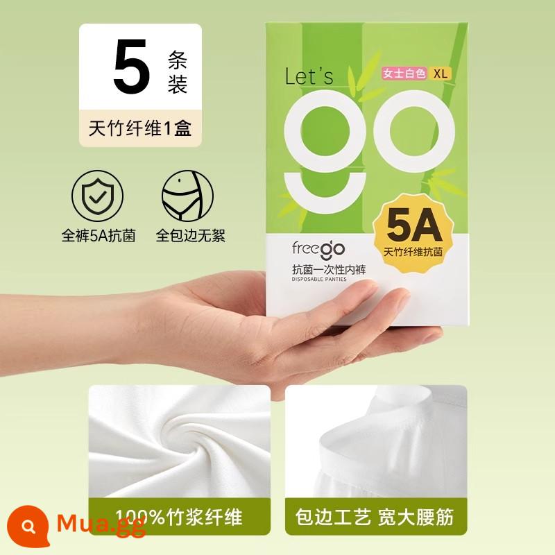 Đồ lót không cần giặt Freego dành cho nữ quần đùi du lịch bằng cotton nguyên chất dành cho nam dùng cho chuyến công tác vô trùng quần đùi dành cho trẻ em trong thời gian ở cữ sau sinh - Sợi tre kháng khuẩn mới-5 miếng