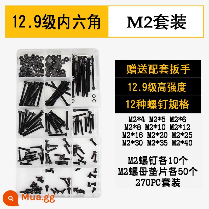 Vít lục giác bên trong M2M3M4M5M6M8M10 Vít đầu cốc cường độ cao cấp 12.9 Vít đầu bu lông hình trụ - Bộ ổ cắm lục giác M2