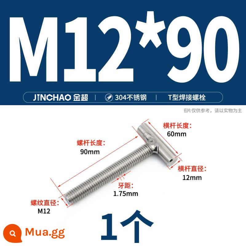 Vít hàn chữ T inox 304 Vít hàn chữ T Bu lông chữ T M4M5M6M8M10M12 - M12*90 (1 cái)