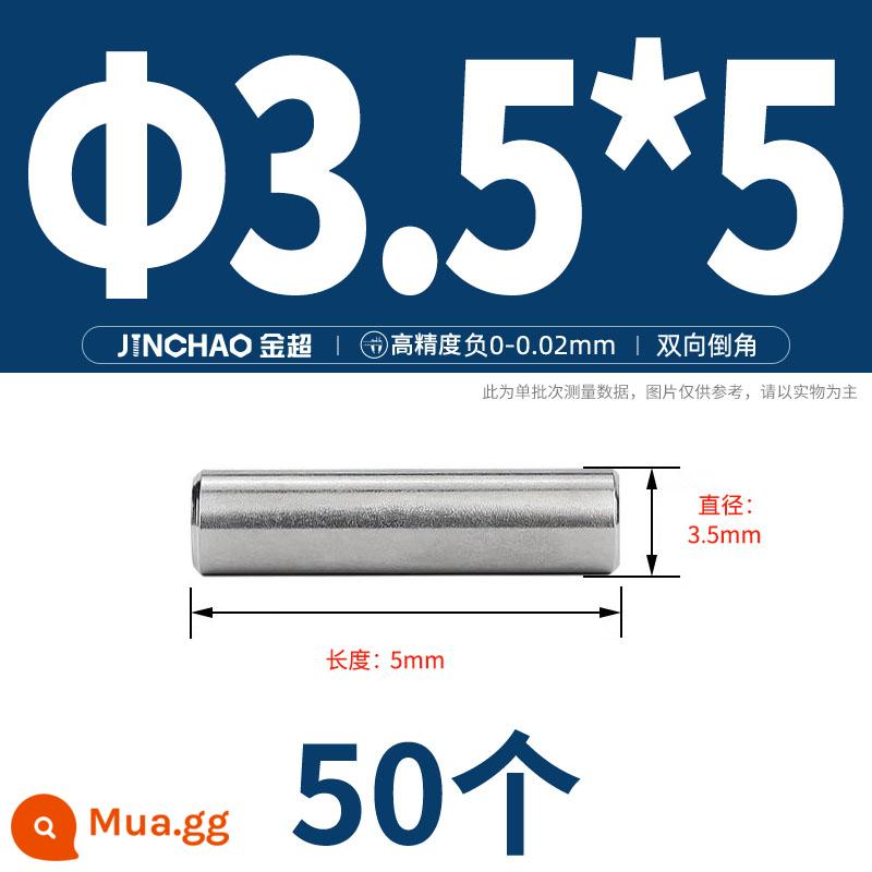 Chốt định vị hình trụ chốt inox 304 chốt cố định chốt đặc M2M2.5M3M4M5M6M8M10mm - Φ3,5 * 5 (50 chiếc)