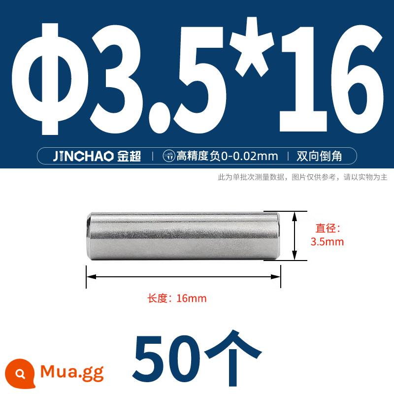 Chốt định vị hình trụ chốt inox 304 chốt cố định chốt đặc M2M2.5M3M4M5M6M8M10mm - Φ3,5 * 16 (50 chiếc)