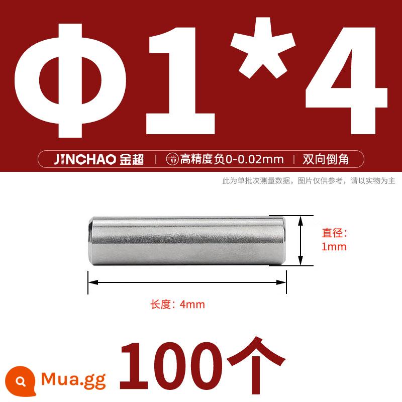 Chốt định vị hình trụ chốt inox 304 chốt cố định chốt đặc M2M2.5M3M4M5M6M8M10mm - Φ1*4(100 cái)